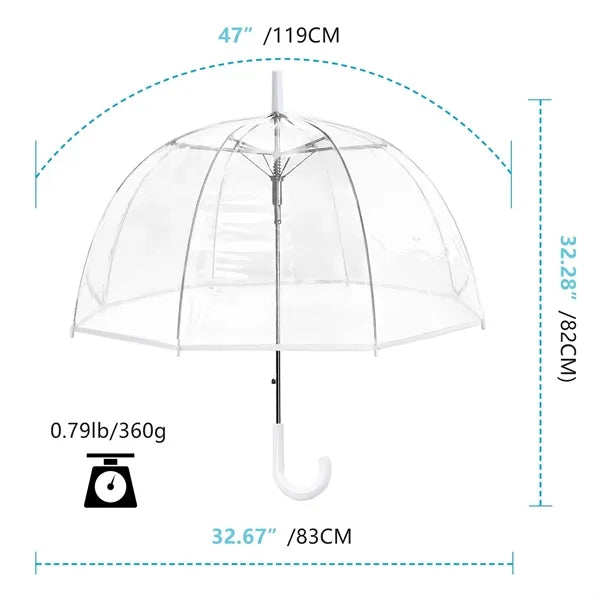 Windproof Clear Bubble Dome Umbrella