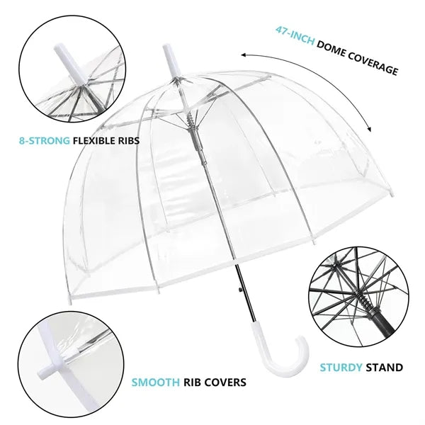 Windproof Clear Bubble Dome Umbrella