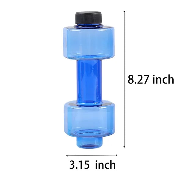 18 OZ Clear Dumbbell Water Bottle