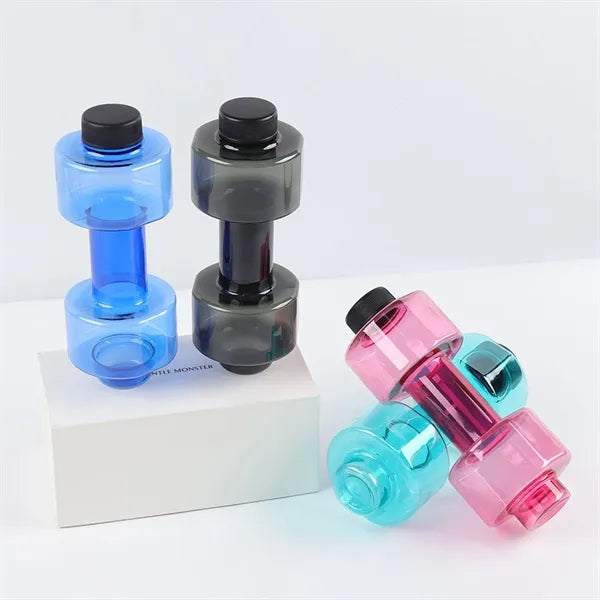 18 OZ Clear Dumbbell Water Bottle