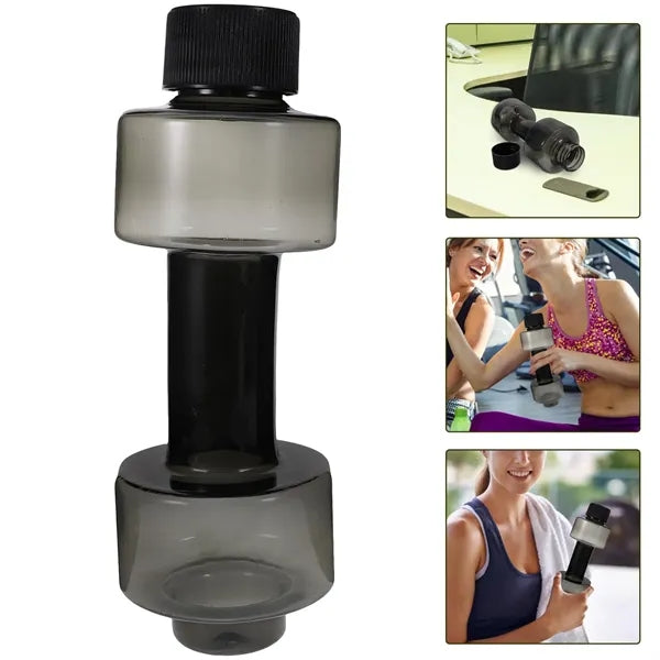 18 OZ Clear Dumbbell Water Bottle