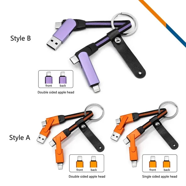 Linkzo 6in1 Keychain Fast Charging Cable