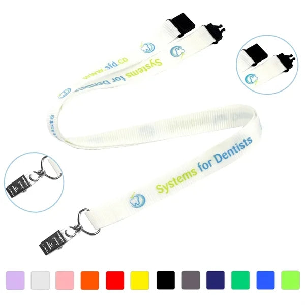 0.78'' Polyester Lanyard With Breakaway Badge Holder
