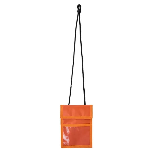 Clear Window Pouch Wallet With Lanyard And Pen Holder