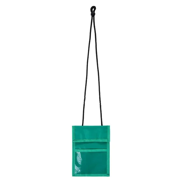 Clear Window Pouch Wallet With Lanyard And Pen Holder