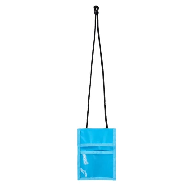 Clear Window Pouch Wallet With Lanyard And Pen Holder