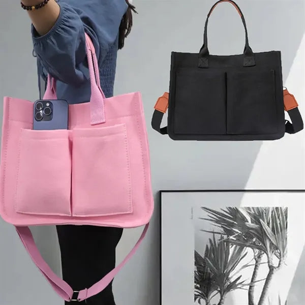 Large canvas tote bag crossbody for travel nurse teacher