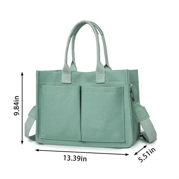 Large canvas tote bag crossbody for travel nurse teacher