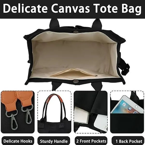 Large canvas tote bag crossbody for travel nurse teacher