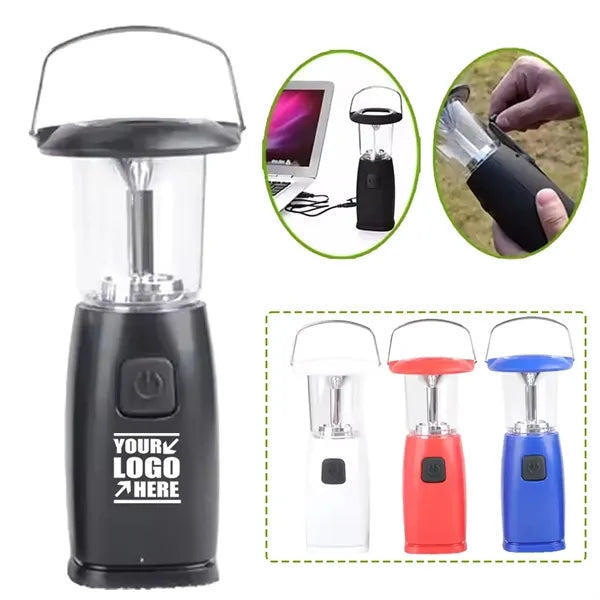 Solar Hand Crank Dynamo LED Camping Emergency Lantern