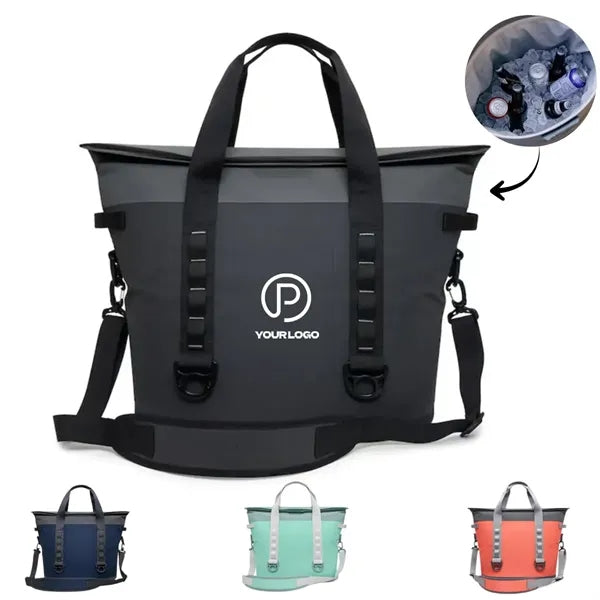 Portable waterproof soft cooler tote bag for outdoor use