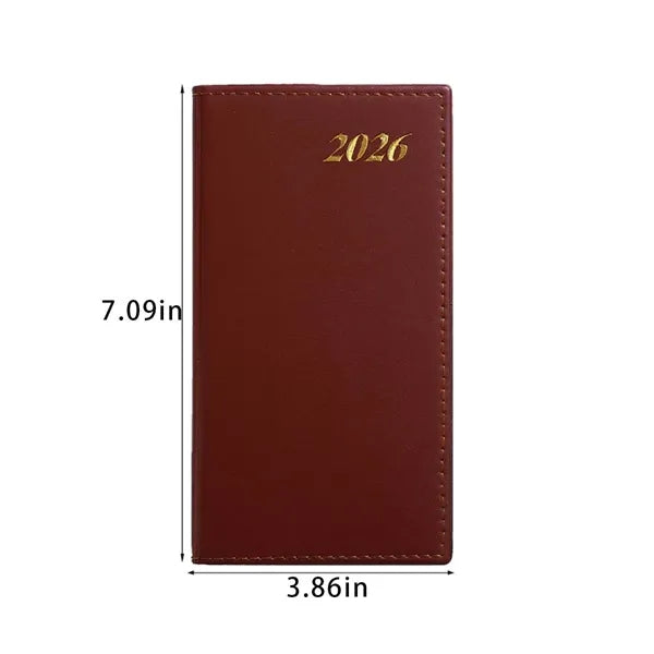 Portable 2026 planner slim agenda notebook for school office