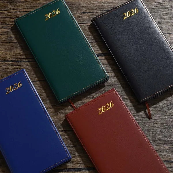 Portable 2026 planner slim agenda notebook for school office