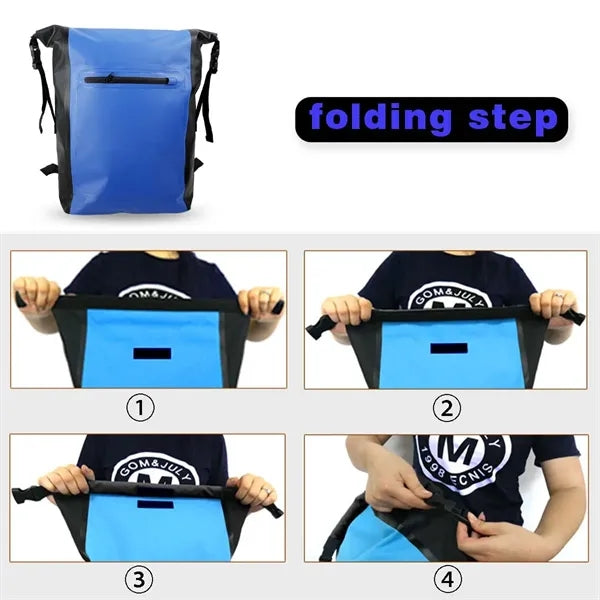 25L waterproof dry bag backpack outdoor lightweight roll-top