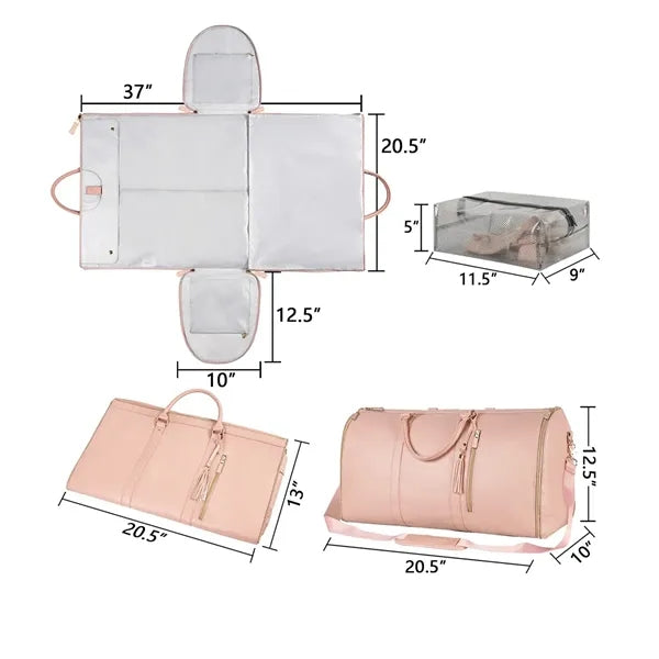 Large garment duffle bags hanging convertible for travel