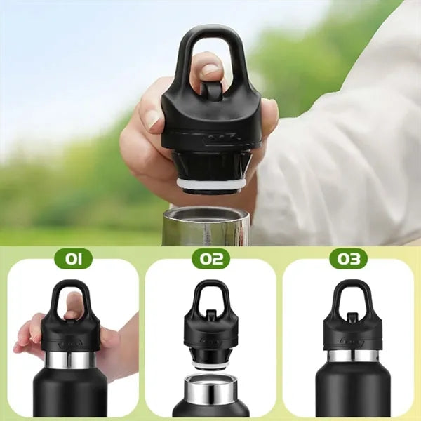 Stainless steel 23oz insulated water bottle for travel gym