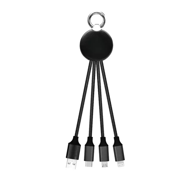 USB three-in-one keychain glowing data cable