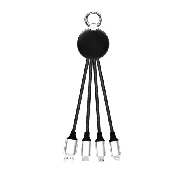 USB three-in-one keychain glowing data cable