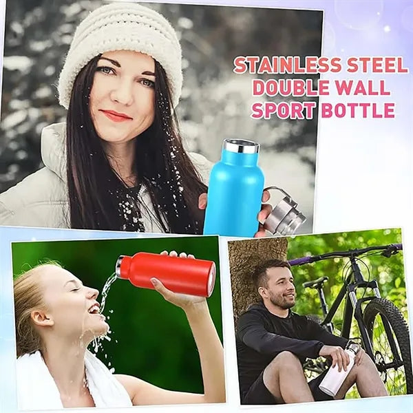 17 oz Stainless Steel Insulated Sports Water Bottle