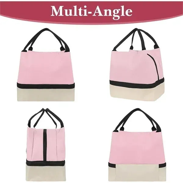 Two-Tone Dual Layer Insulated Lunch Bag