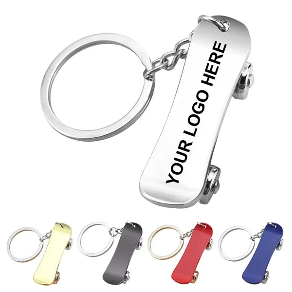 Mini Alloy Skateboard Keychain