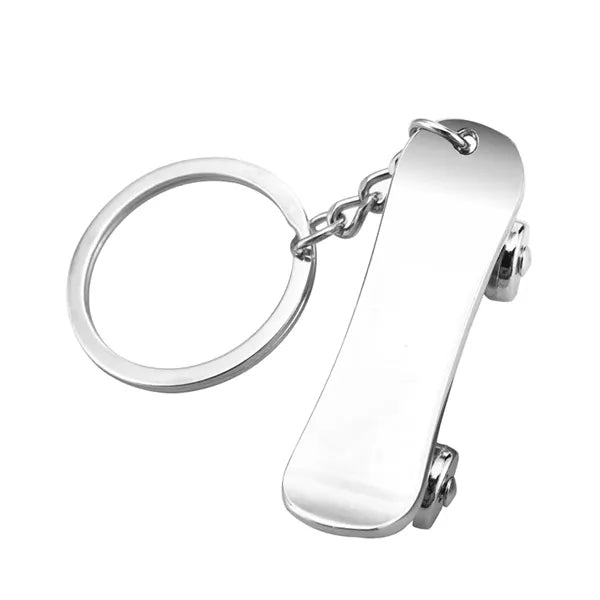 Mini Alloy Skateboard Keychain