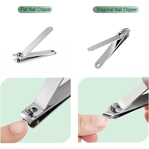 5Pcs Stainless Steel Nail Clipper And Care Tool Set