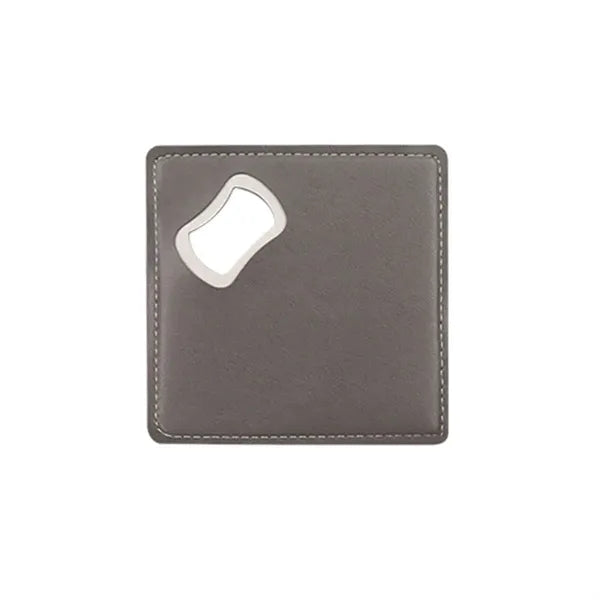 Premium Leather Coaster With Hidden Bottle Opener