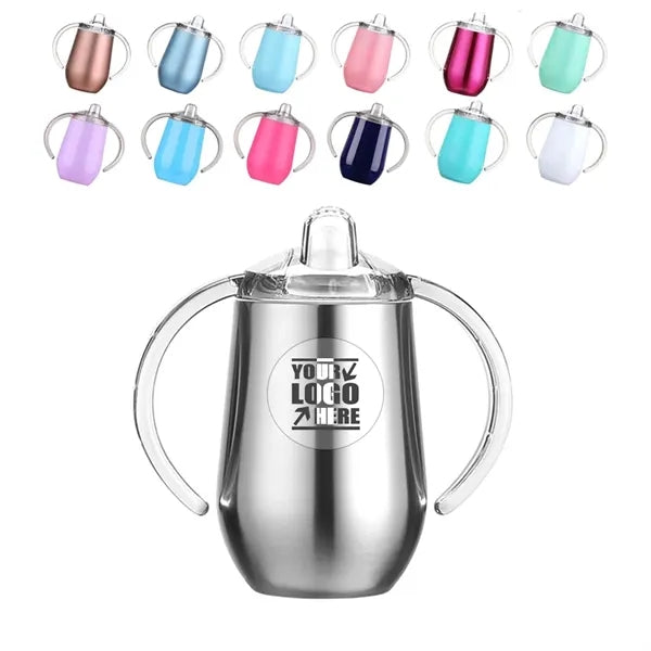 10Oz Custom Bpa Free Baby Feeding Sippy Cups Egg Shape