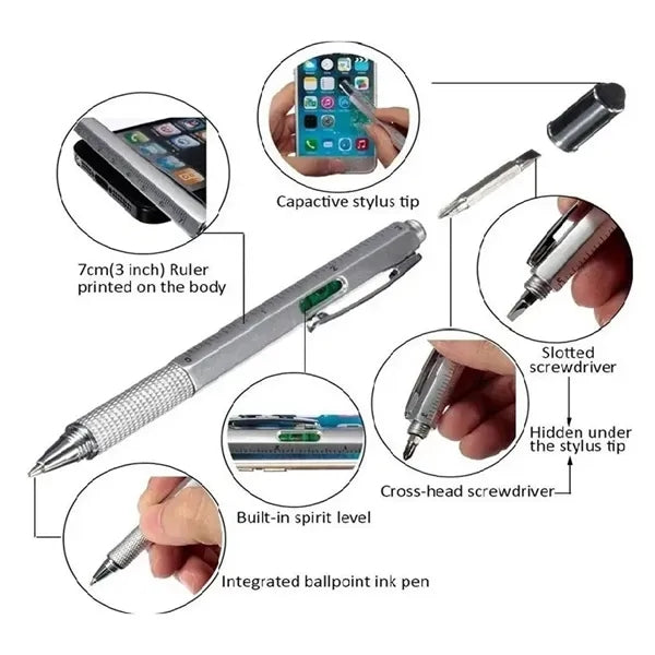 6-In-1 Multifunctional Ballpoint Pen