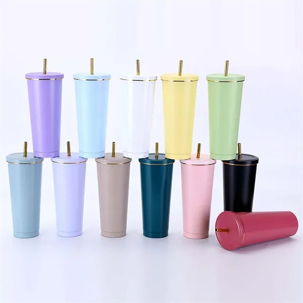 25 oz Insulated Tumbler with Lid and Straw