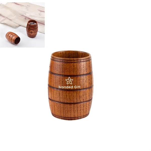 Wooden Barrel Shaped Beer Mug