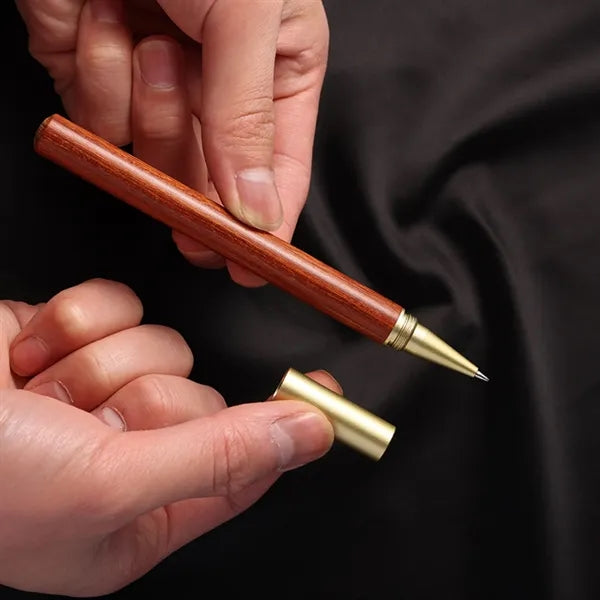 Elegant Wooden Metal Brass Fine Point Pen Gift Art