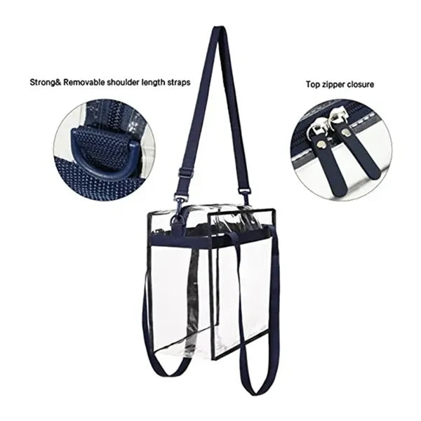 Clear PVC Square Tote Bag
