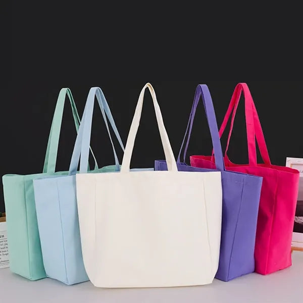 Large canvas tote bags eco-friendly for shopping beach