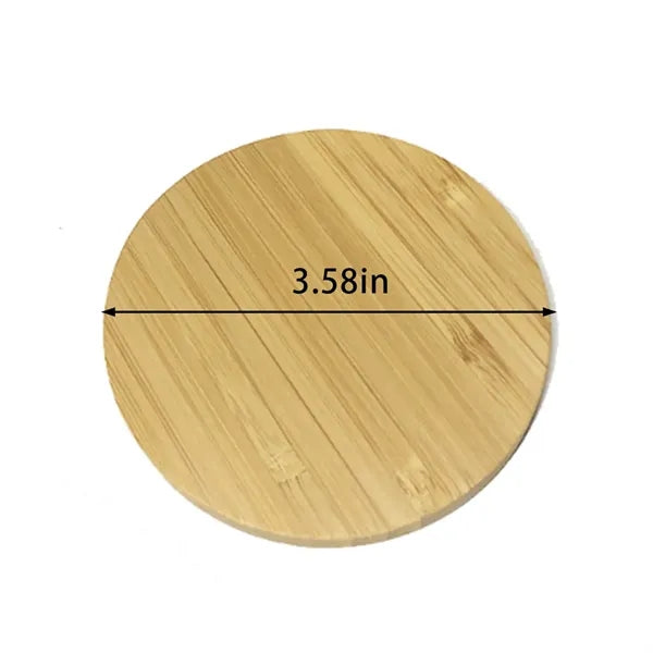 15W bamboo wood phone wireless charger pad for home office