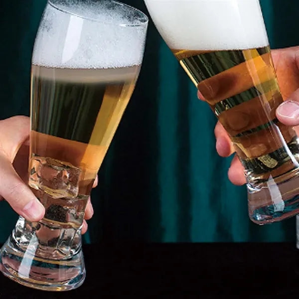 Clear beer glasses cup heavy base durable for home bar