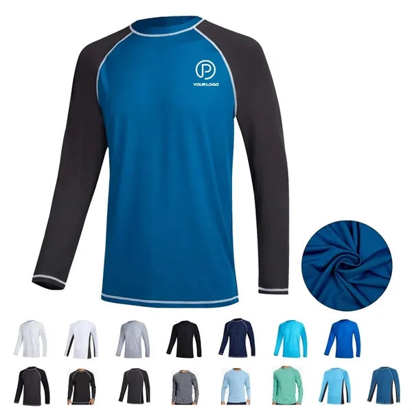 Long sleeve rash guard shirt sun protection quick dry