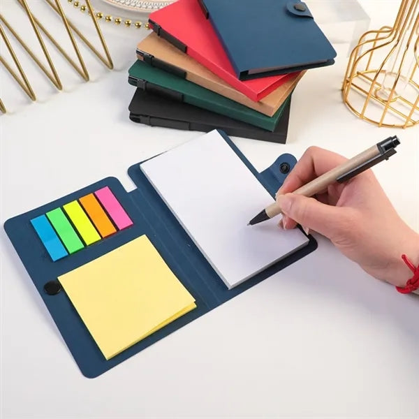 Minimalist Sticky Note Pad Notebook With Pen Set