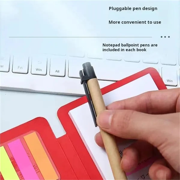 Minimalist Sticky Note Pad Notebook With Pen Set