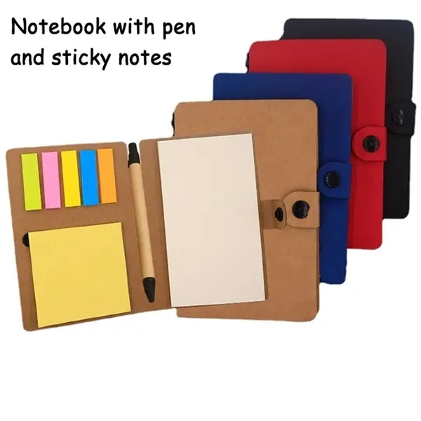 Minimalist Sticky Note Pad Notebook With Pen Set