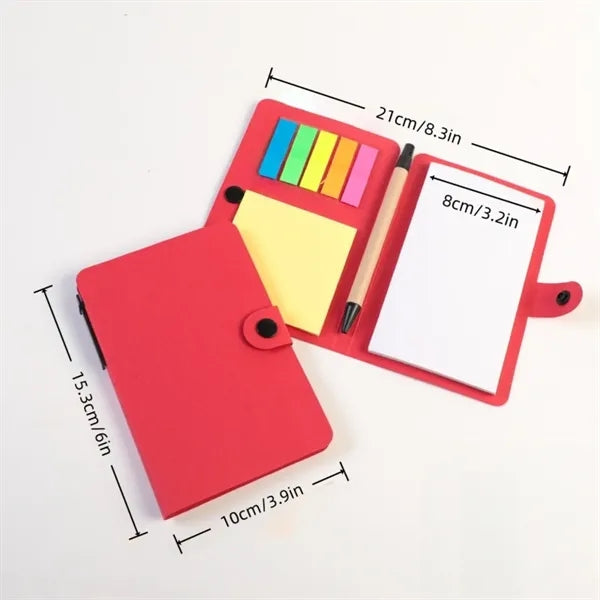 Minimalist Sticky Note Pad Notebook With Pen Set