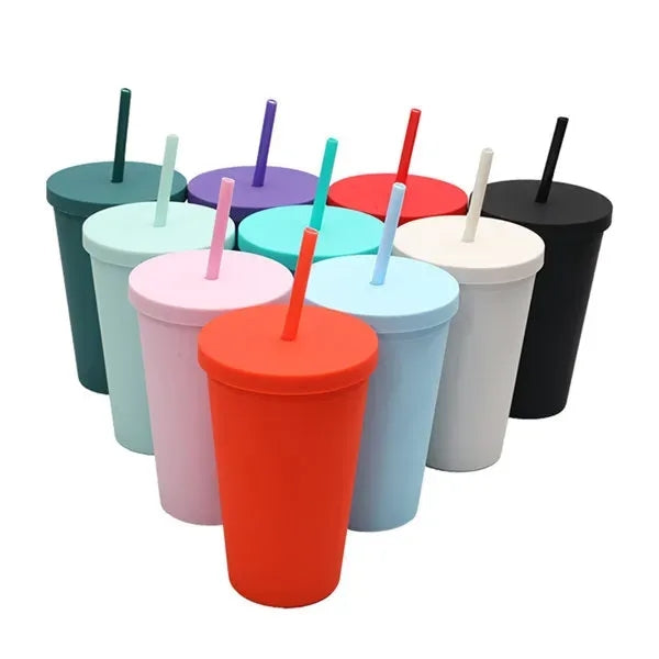 16 OZ AS Plastic Straw Cup