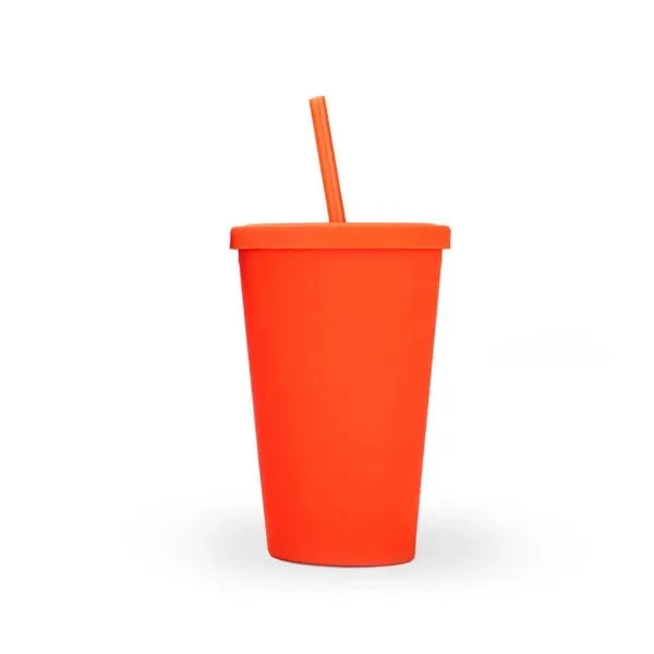 16 OZ AS Plastic Straw Cup