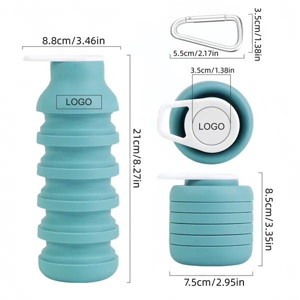 20oz Collapsible Silicone Water Bottle