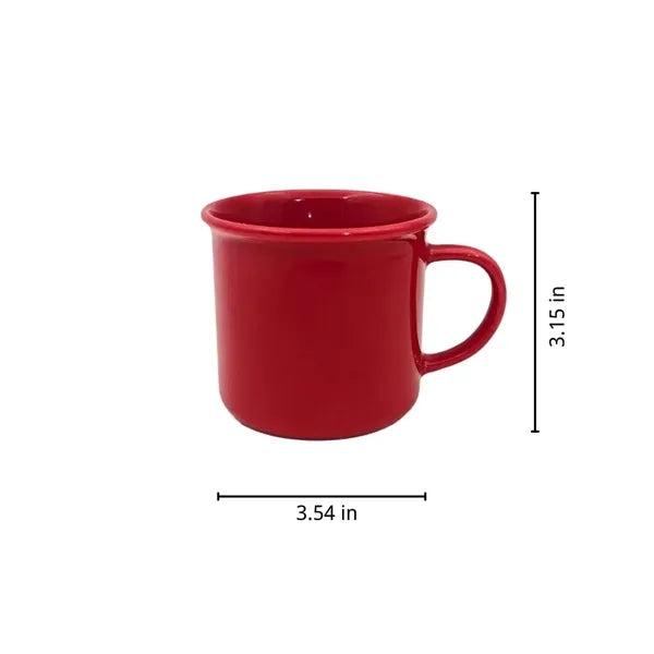 10oz ceramic campfire coffee mug durable for office camping