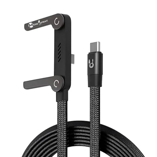 240W Braided Fast Charge Cable with Built-in Phone Stand
