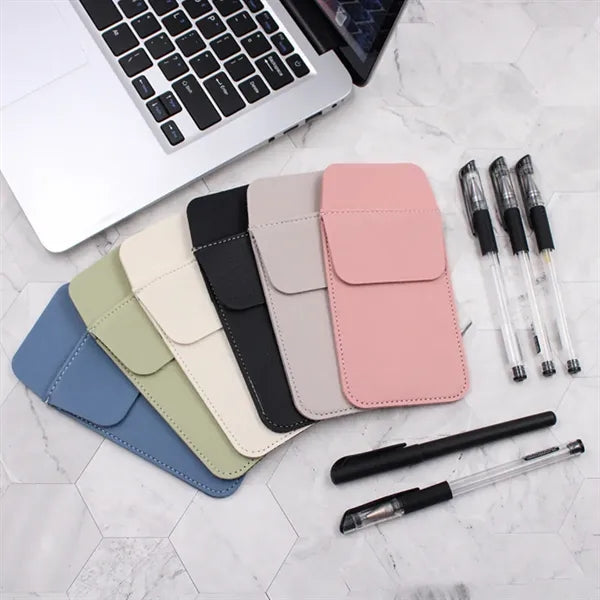 PU leather pocket pen holder for school office hospital