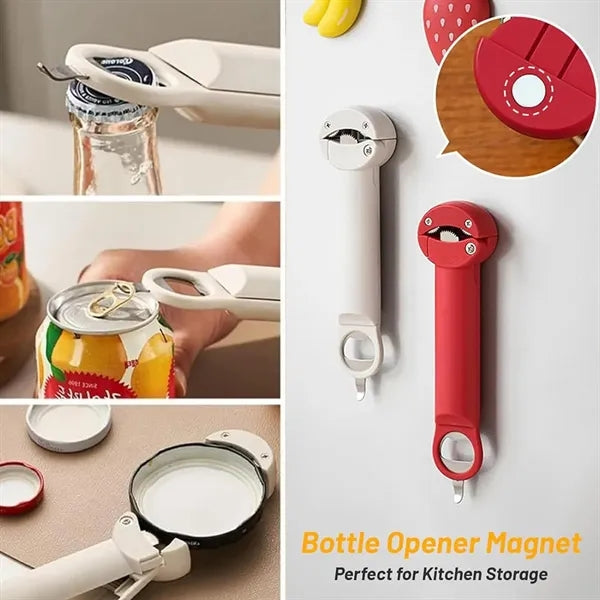 3 in 1 retractable bottle opener magnetic for jars beer