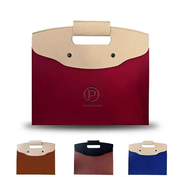 Felt tote bag with handles for wedding favors